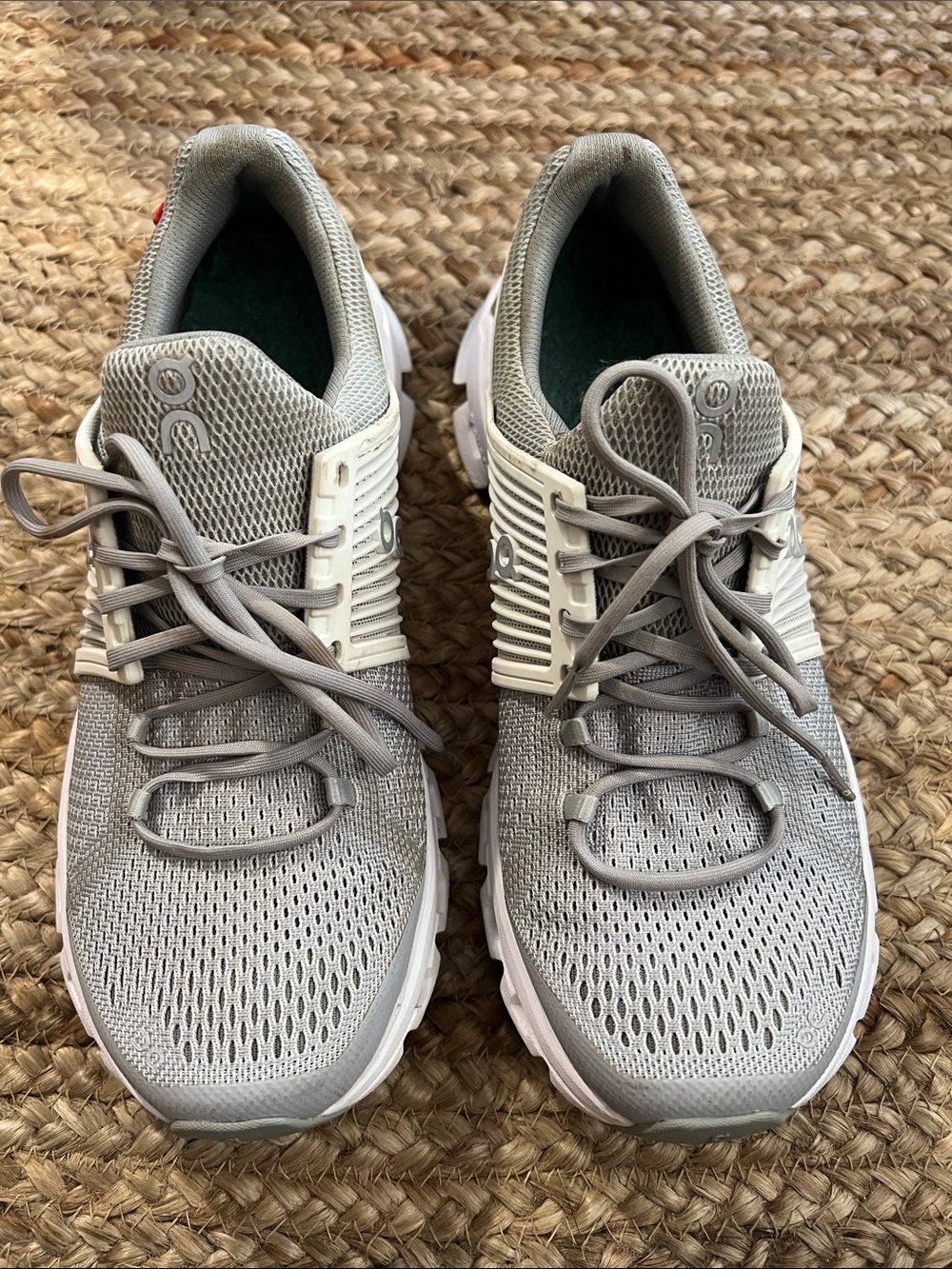 On Running Light Grey Mesh Sneakers size W8